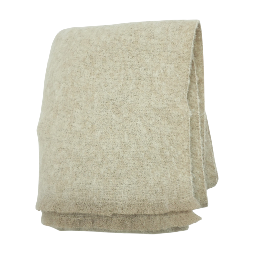 Beige 100% Polyester Scarf