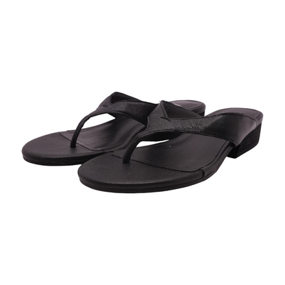 Black Wedged Sandals
