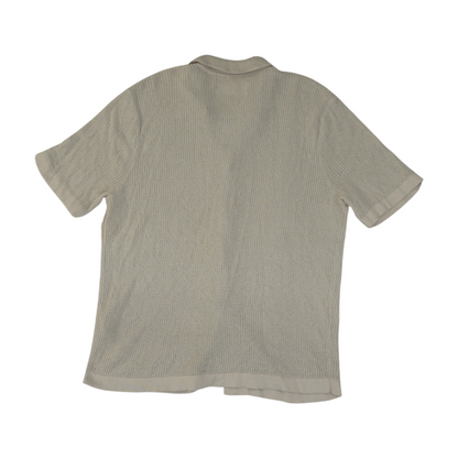 Tan Solid Short Sleeve Button Down
