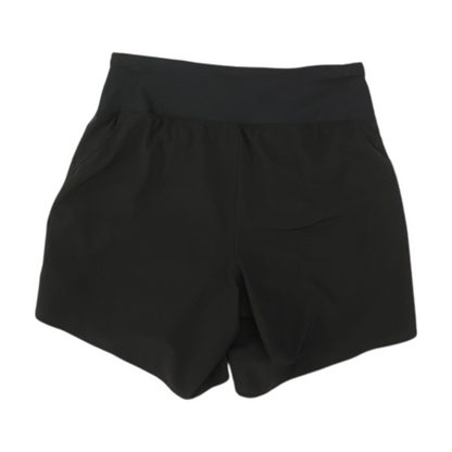 Black Solid Active Shorts