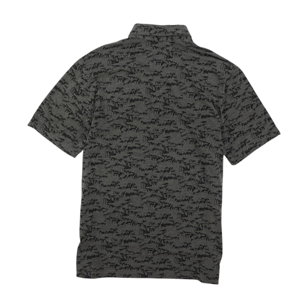 Gray Abstract Short Sleeve Polo