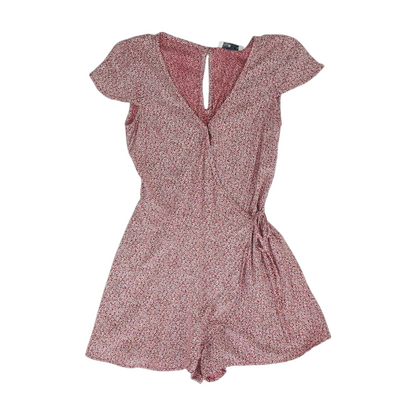 Red Floral Romper