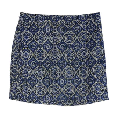 Blue Abstract Mini Skirt