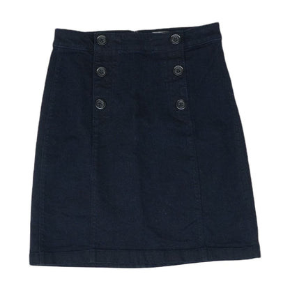 Navy Solid Mini Skirt