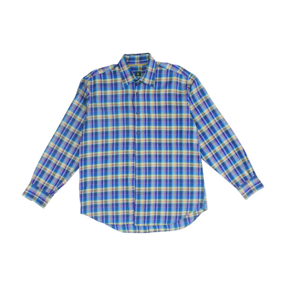 Multi Plaid Long Sleeve Button Down