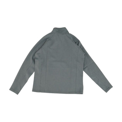 Gray Solid 1/4 Zip Pullover