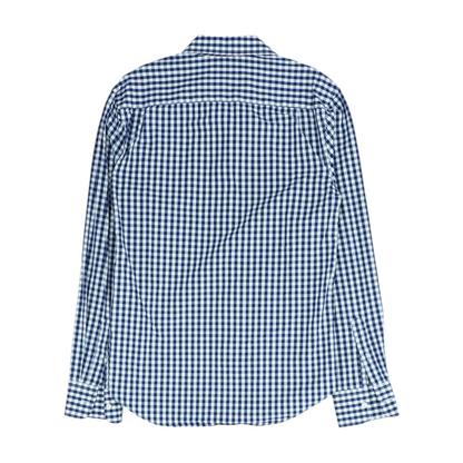 Navy Check Long Sleeve Button Down