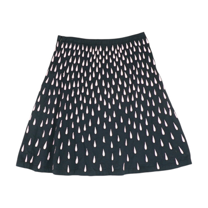 Black Print Mini Skirt
