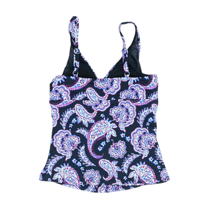 Black Paisley Swim Top