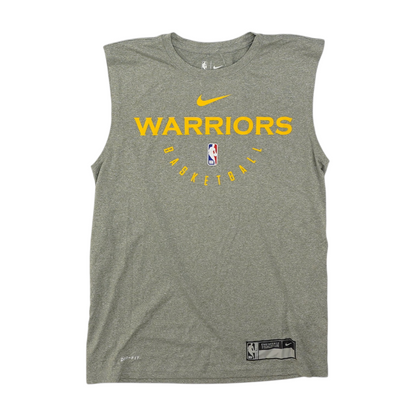 Gray Solid Golden State Warriors Active Tank