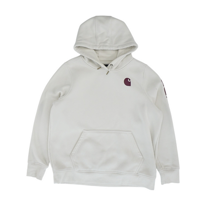 Beige Solid Hoodie Pullover