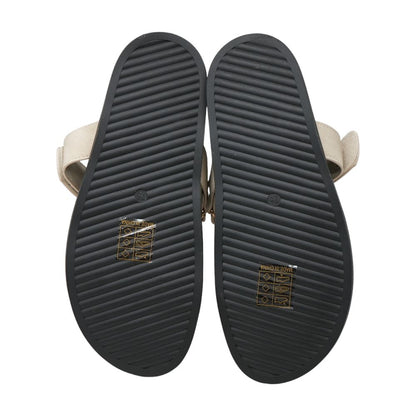 Beige Casual Slide Sandals
