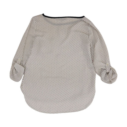 White Polka Dot Knit Top