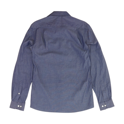 Navy Solid Long Sleeve Button Down