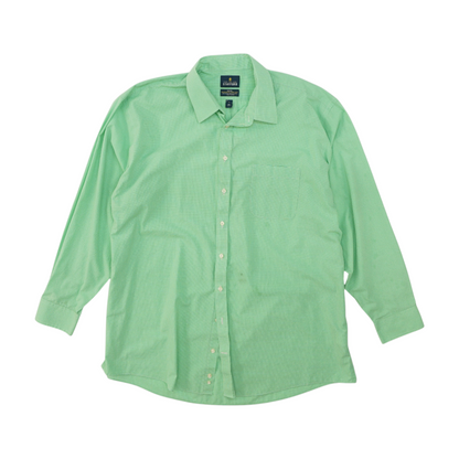 Green Check Long Sleeve Button Down