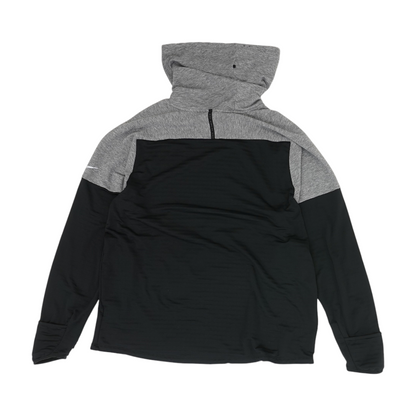 Gray Color Block Hoodie Pullover