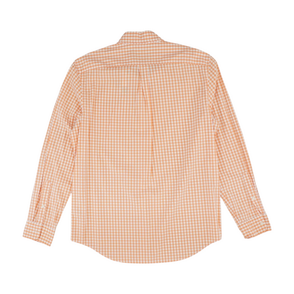 Coral Check Long Sleeve Button Down