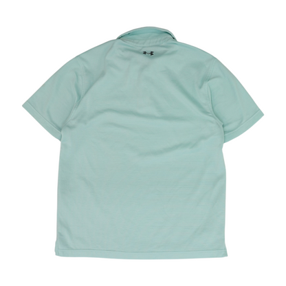 Blue Solid Short Sleeve Polo