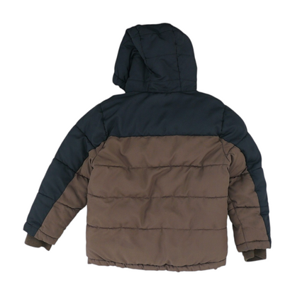 Brown Color Block Jacket