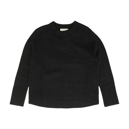 Black Solid Crewneck Sweater