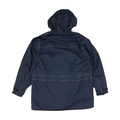 Navy Solid Rain Jacket