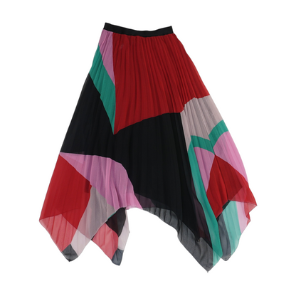 Multi Abstract Midi Skirt