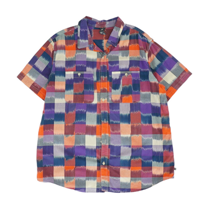 Multi Abstract Short Sleeve Button Down