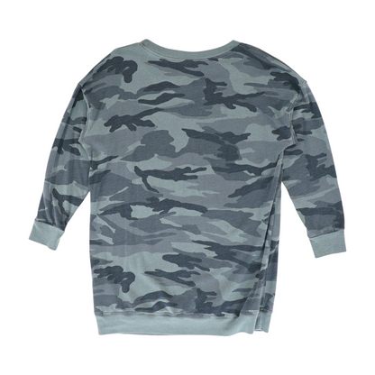 Gray Camo Sweatshirt Pullover