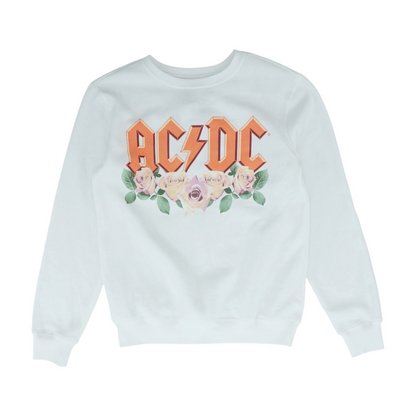 White Solid Sweatshirt Pullover