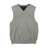 Gray Solid Vest Sweater