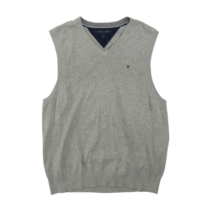 Gray Solid Vest Sweater