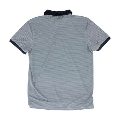 White Striped Short Sleeve Polo
