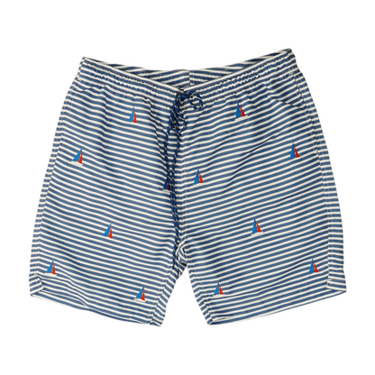 Blue Striped Swim Bottom