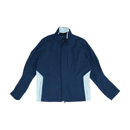 Navy Solid Rain Jacket