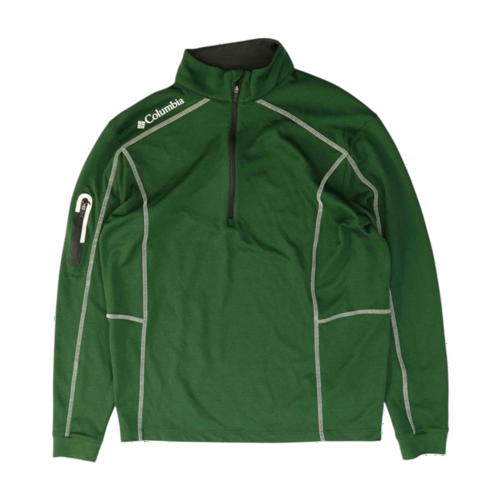 Green Solid 1/4 Zip Pullover