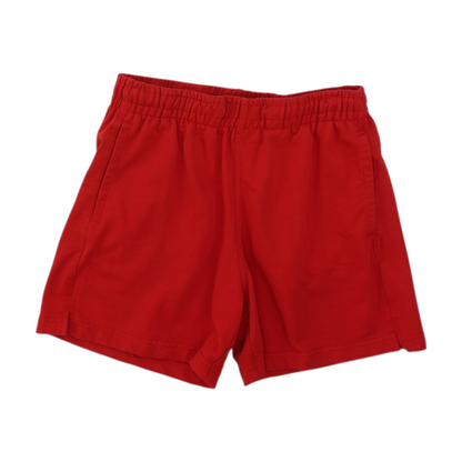 Red Solid Active Shorts