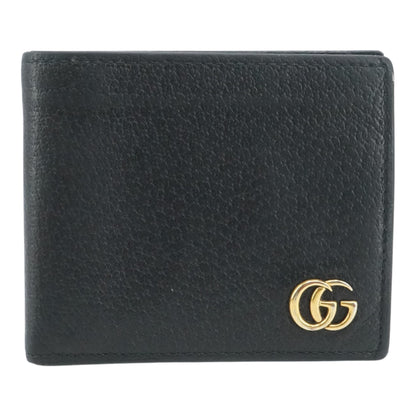 Black GG Marmont Bi-fold Card Case Wallet