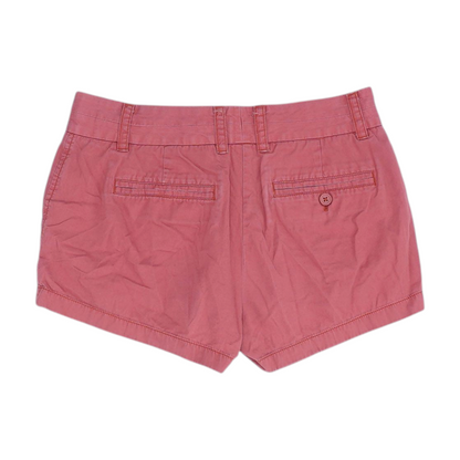 Red Solid Chino Shorts