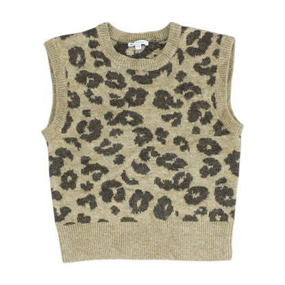 Brown Animal Print Crewneck Sweater