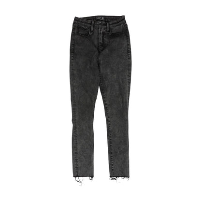 Black Solid High Rise Skinny Leg Jeans
