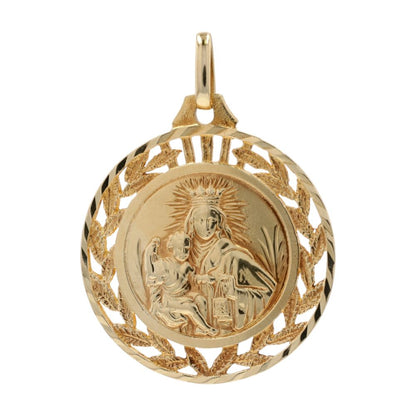 14K Gold Religious Medal Pendant