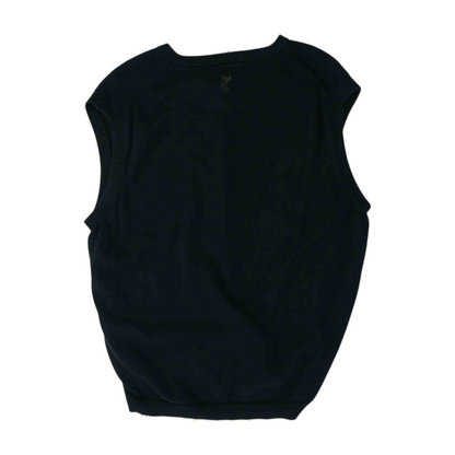 Black Solid Vest Sweater