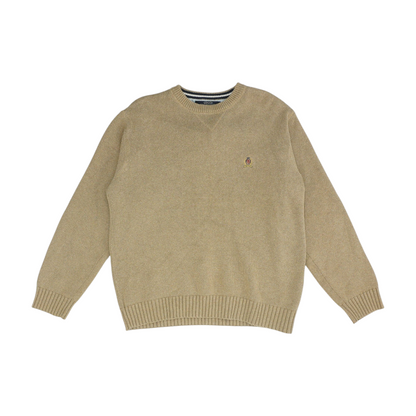 Brown Solid Pullover Sweater