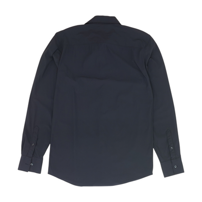 Navy Solid Long Sleeve Button Down