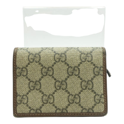 Beige and Dark Brown New GG Monogram Coated Canvas Horsebit 1955 Small Wallet