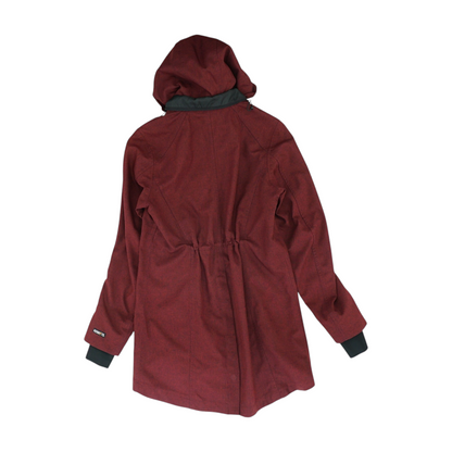 Burgundy Solid Rain Jacket