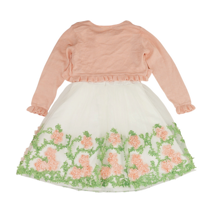 White Floral Formal Dress