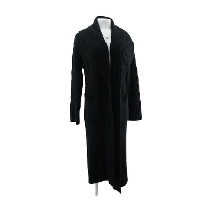 Black Solid Topcoat Coat