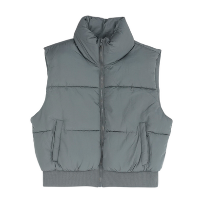 Gray Solid Vest