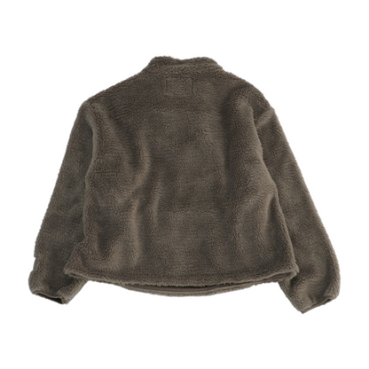 Brown Solid 1/4 Zip Pullover